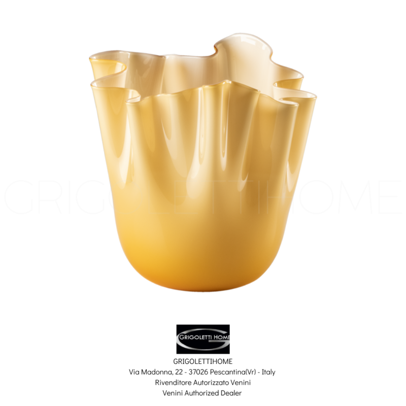 vaso fazzoletto giallo ambra venini grigolettihome