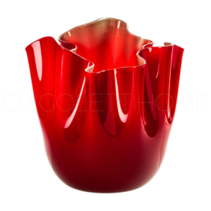 vaso fazzoletto medio h 24 rosso verde mela venini grigolettihome 1